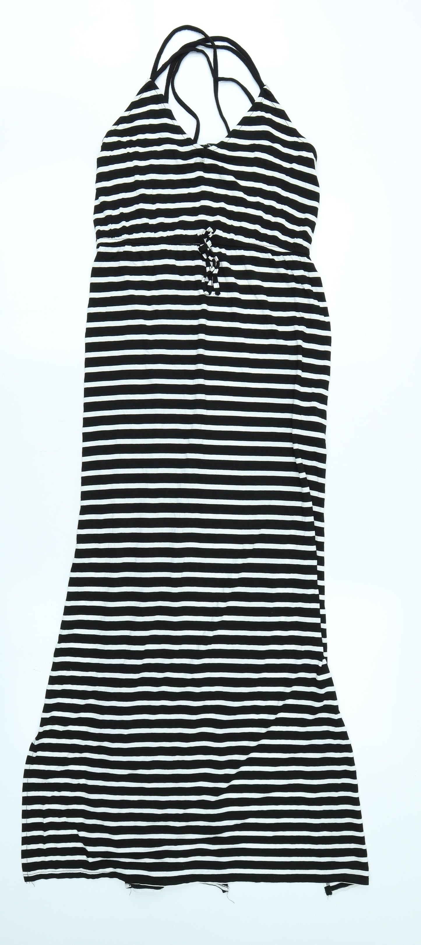 New Look Womens Black Striped  Bodycon  Size 8