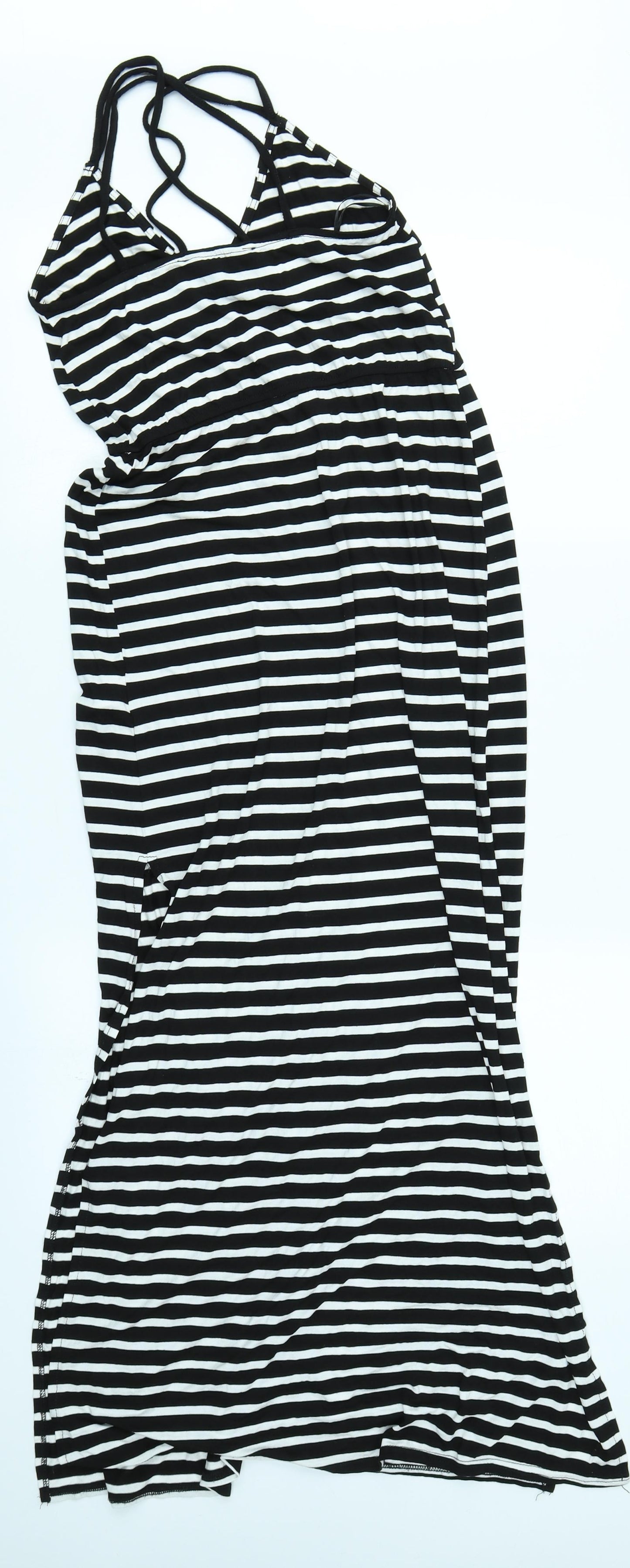 New Look Womens Black Striped  Bodycon  Size 8