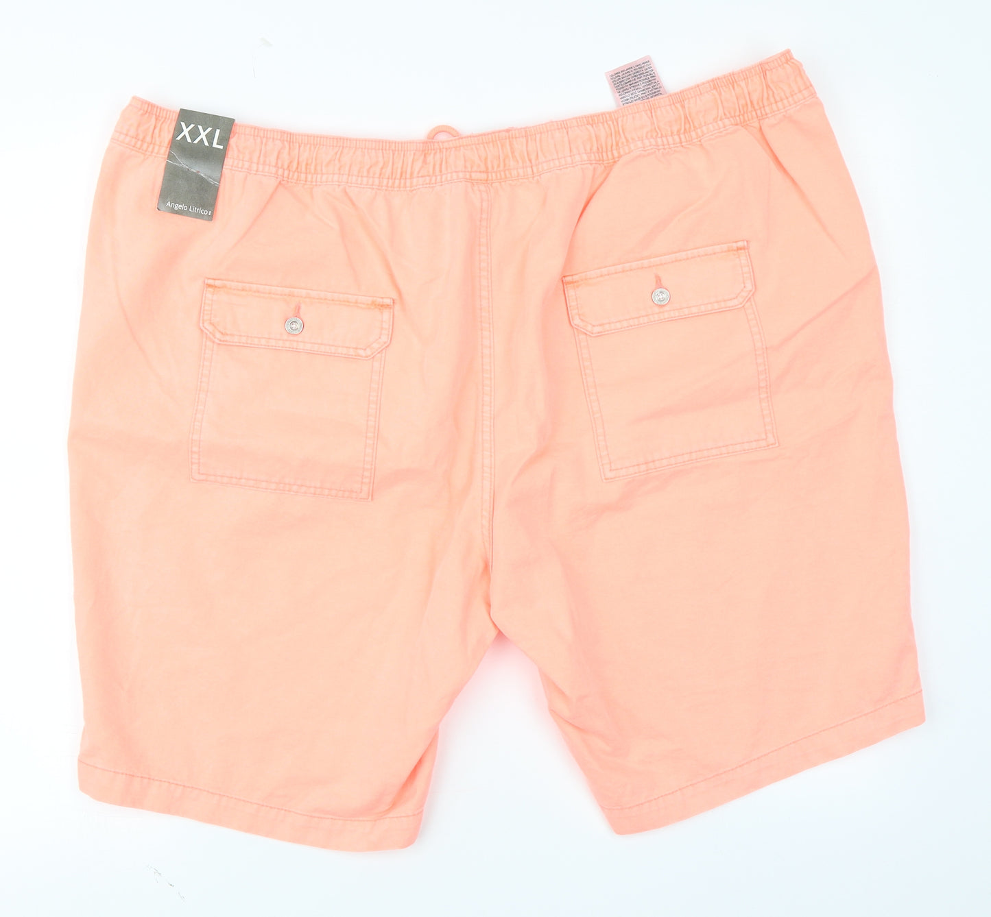 Angelo Litrico Mens Orange   Chino Shorts Size 2XL