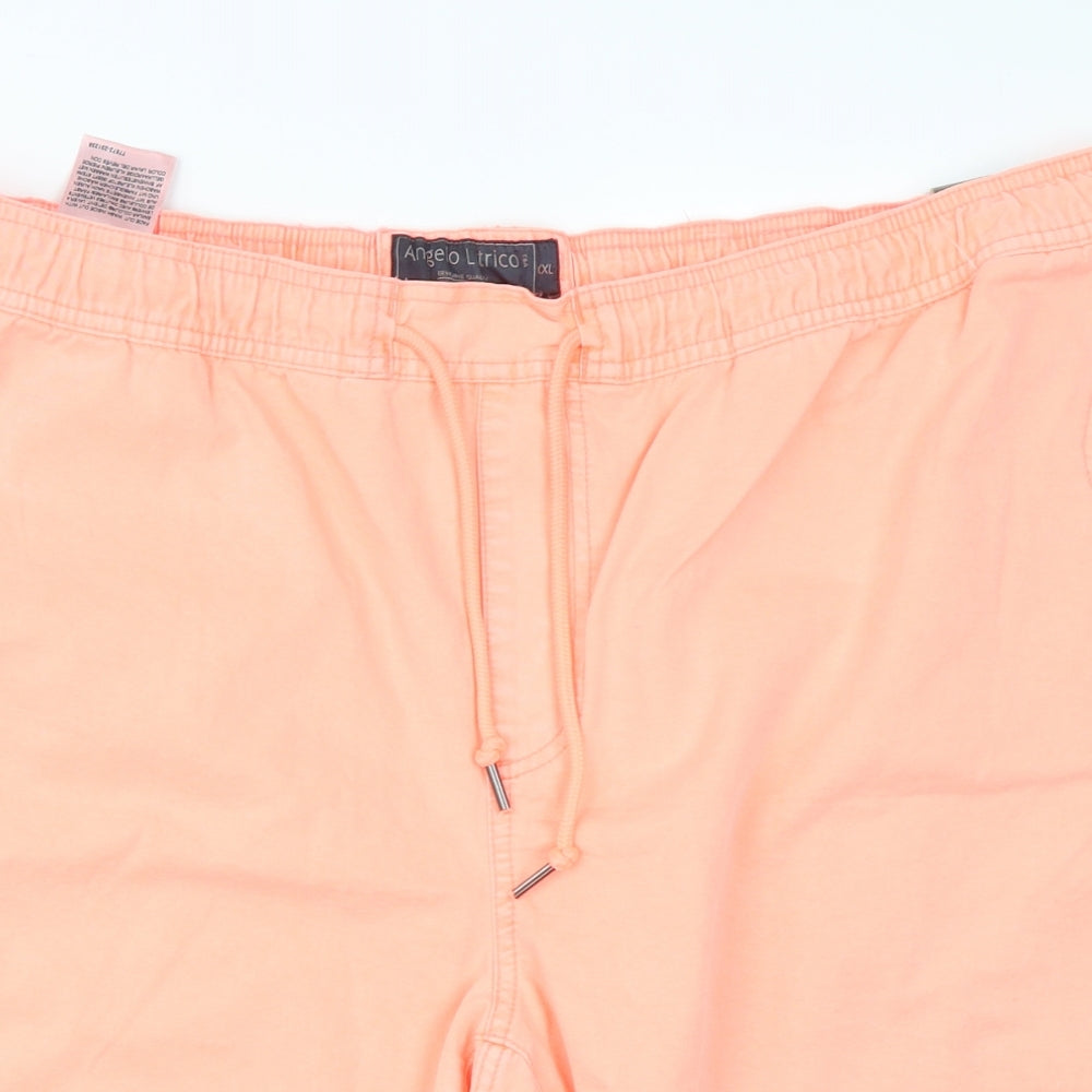 Angelo Litrico Mens Orange   Chino Shorts Size 2XL