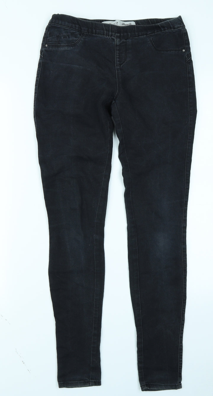 Denim Co Womens Black Denim Jegging Jeans Size 6 L28 in