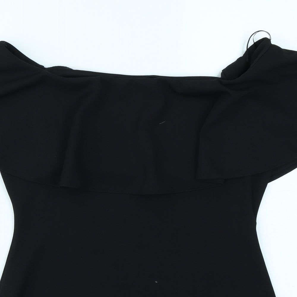 Boohoo Womens Black   Bodysuit One-Piece Size 14