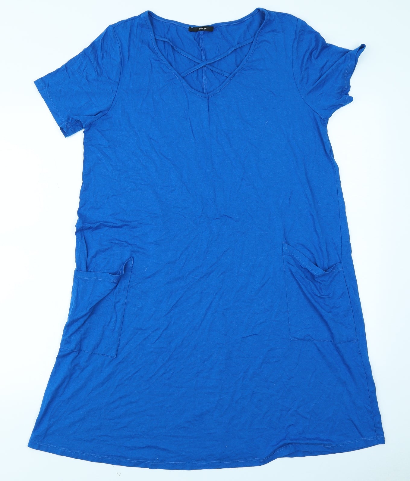 George Womens Blue   T-Shirt Dress  Size L