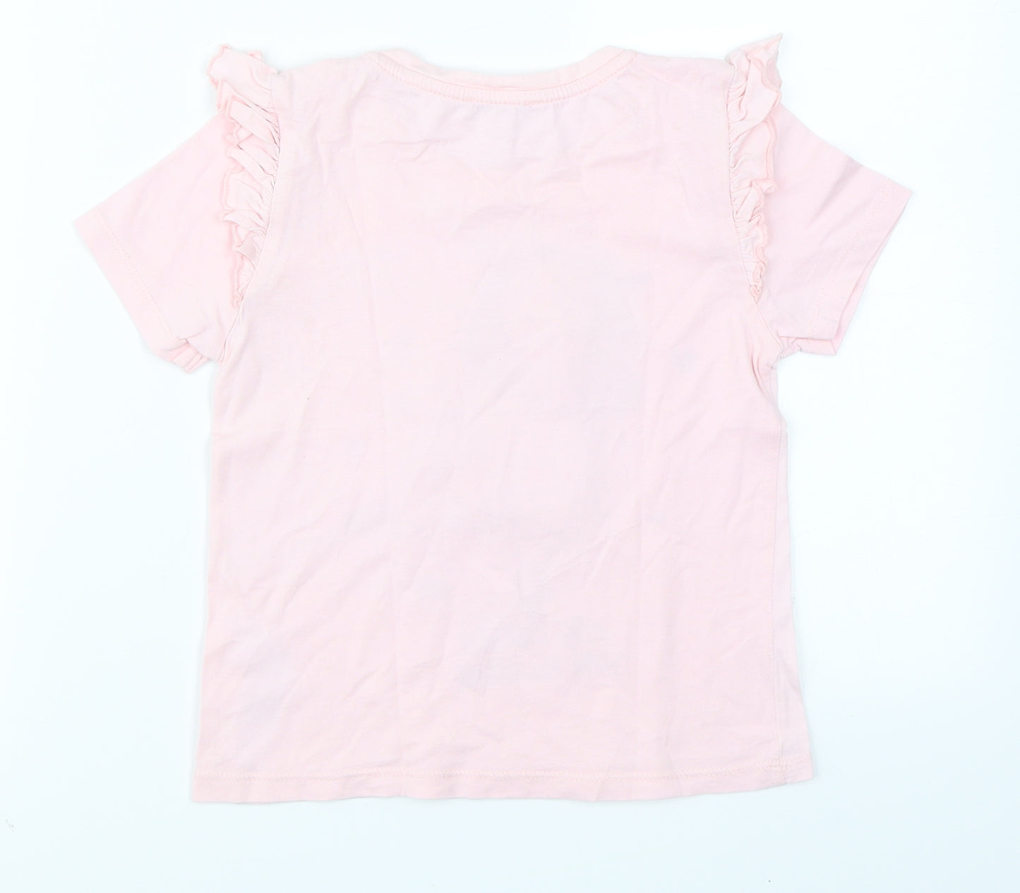 Primark Girls Pink   Basic T-Shirt Size 7-8 Years  - Unicorn