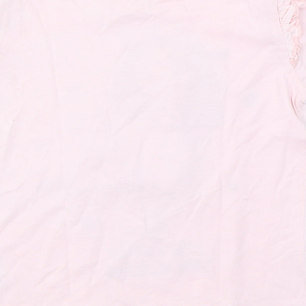 Primark Girls Pink   Basic T-Shirt Size 7-8 Years  - Unicorn