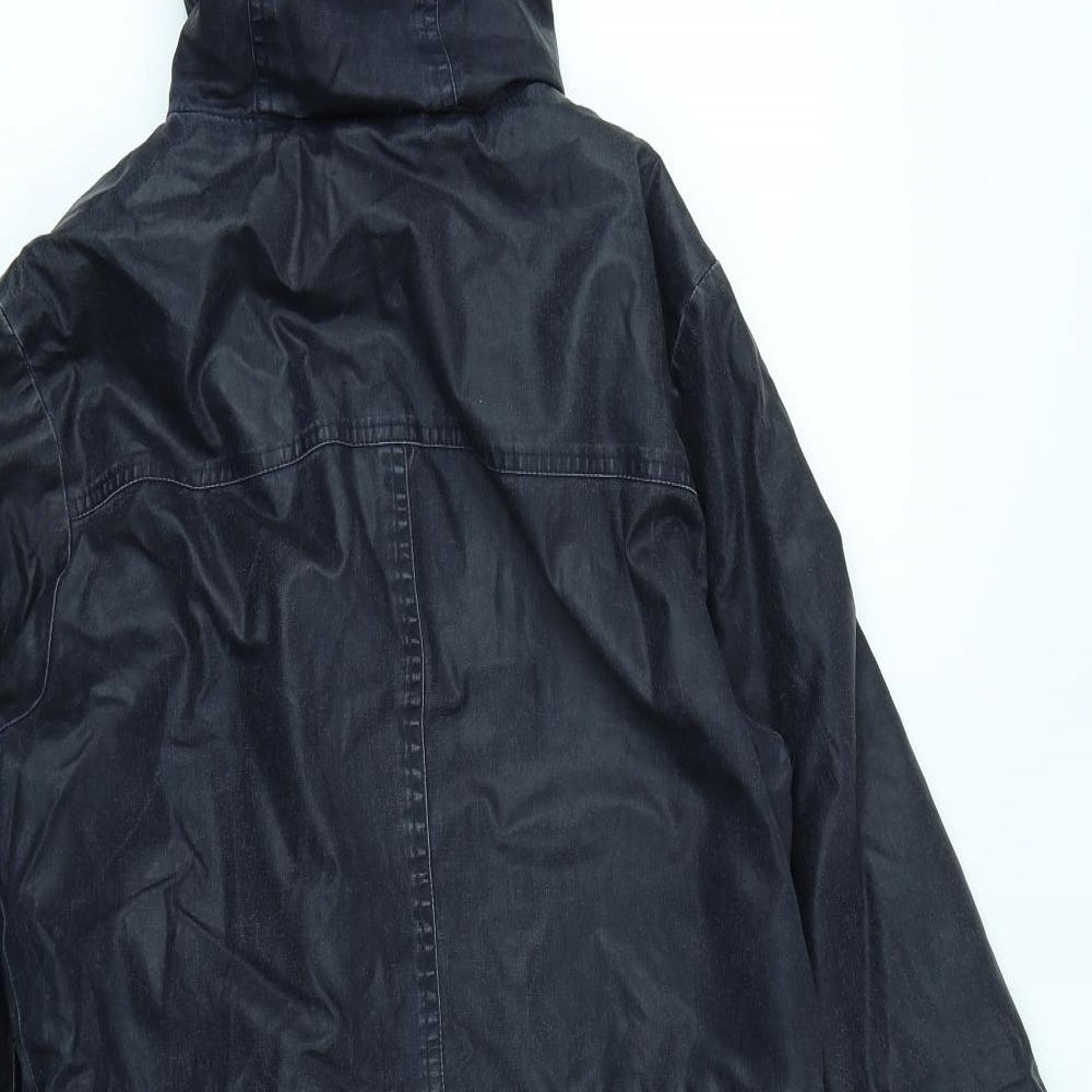 Indigo Womens Blue   Rain Coat Coat Size 10