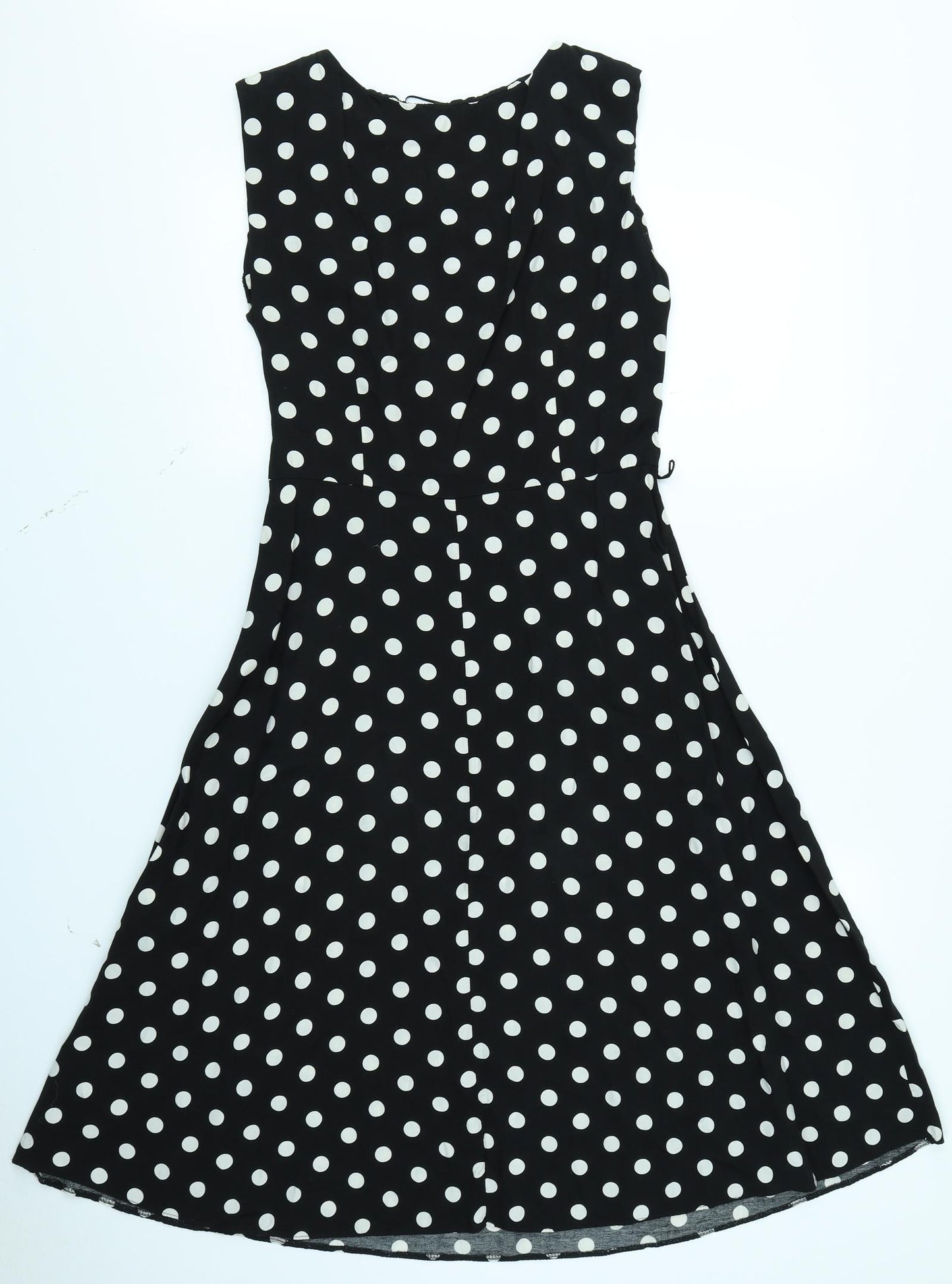 The Collection Womens Black Polka Dot  Fit & Flare  Size 14