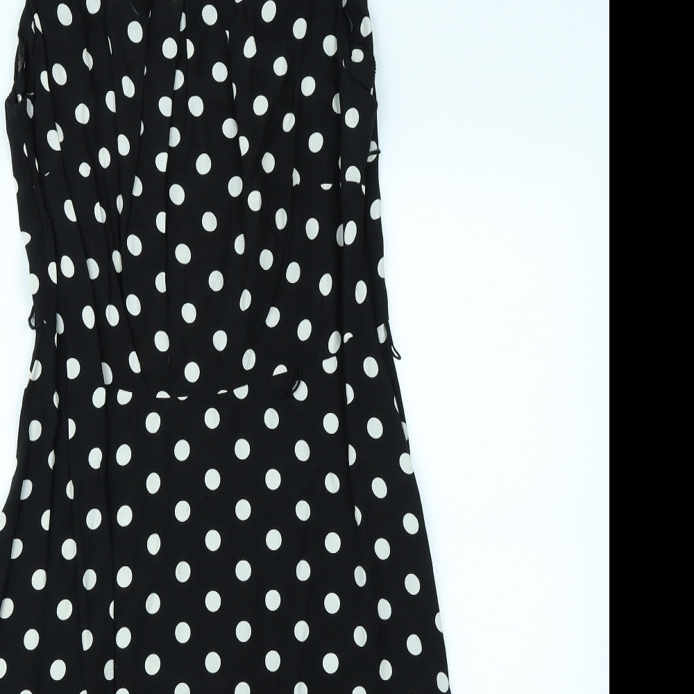 The Collection Womens Black Polka Dot  Fit & Flare  Size 14