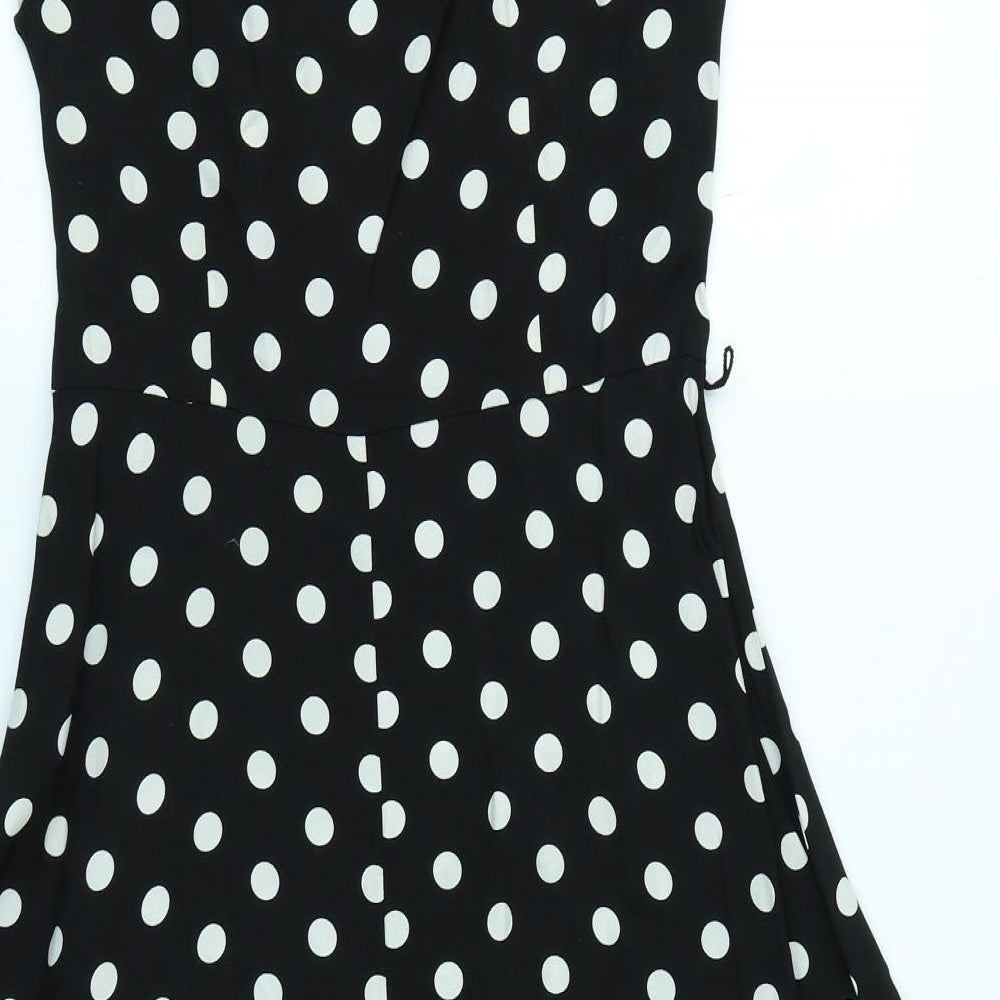 The Collection Womens Black Polka Dot  Fit & Flare  Size 14
