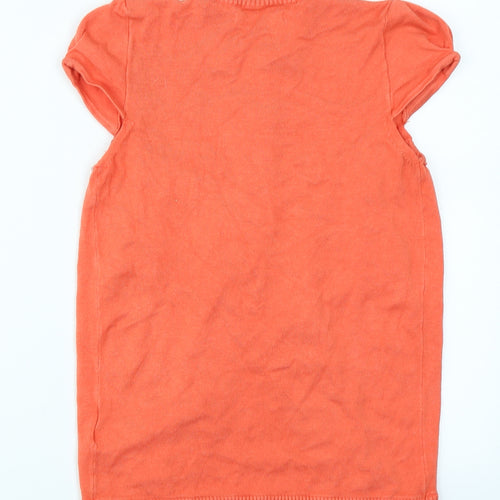 ICHI Womens Orange  Knit Cardigan Jumper Size XS