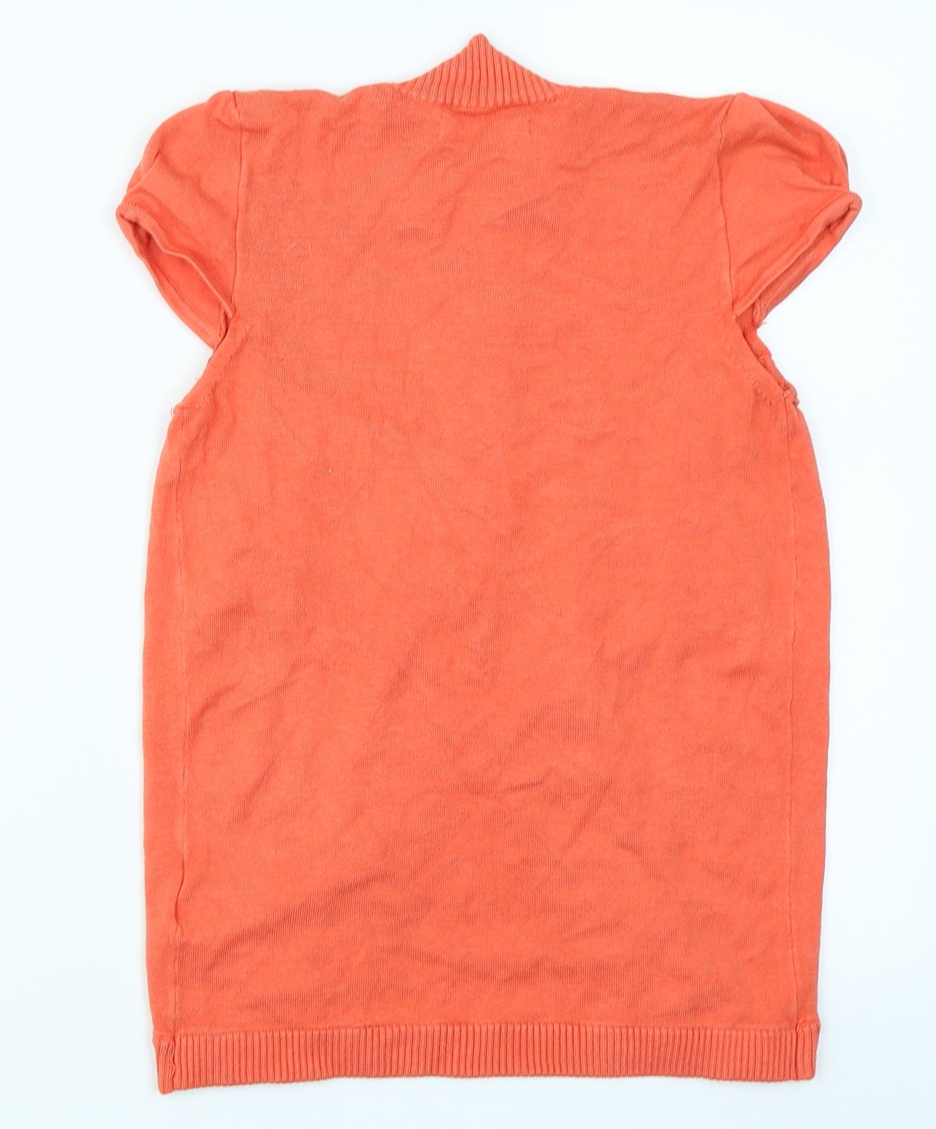 ICHI Womens Orange  Knit Cardigan Jumper Size XS