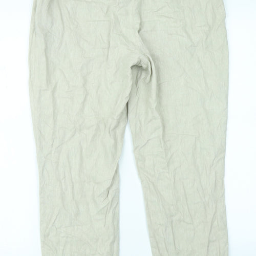 H&M Womens Beige   Chino Trousers Size 12 L25 in