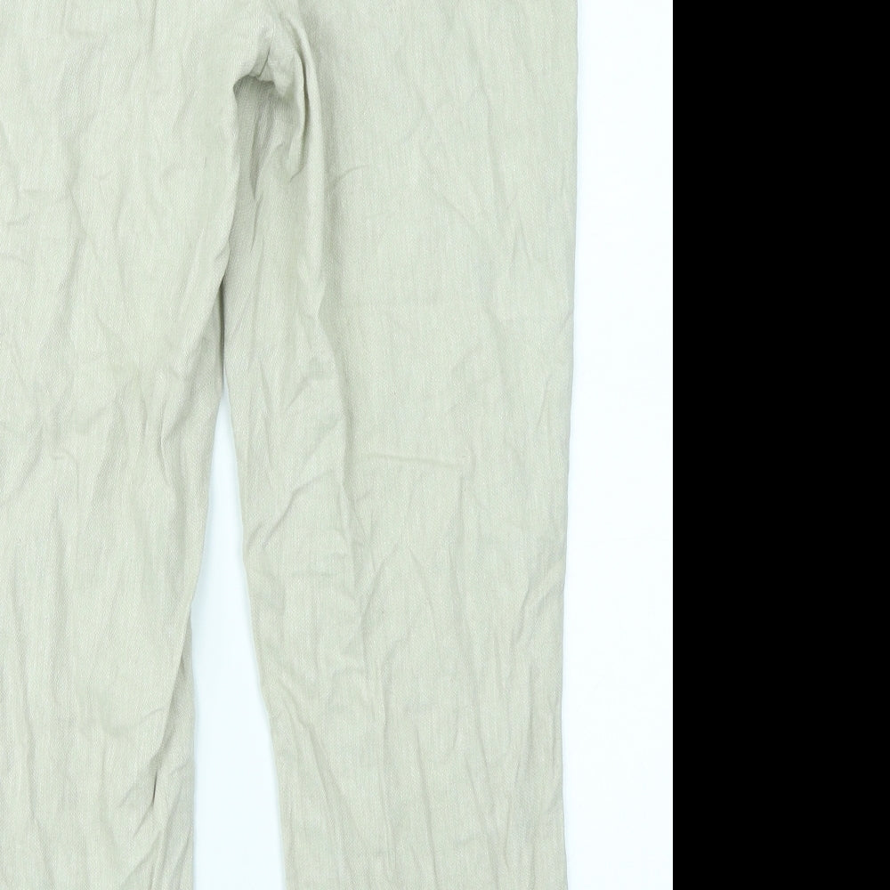 H&M Womens Beige   Chino Trousers Size 12 L25 in