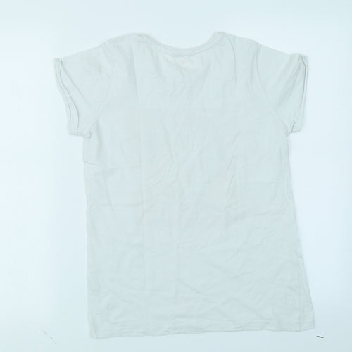 YD Girls White   Basic T-Shirt Size 12-13 Years
