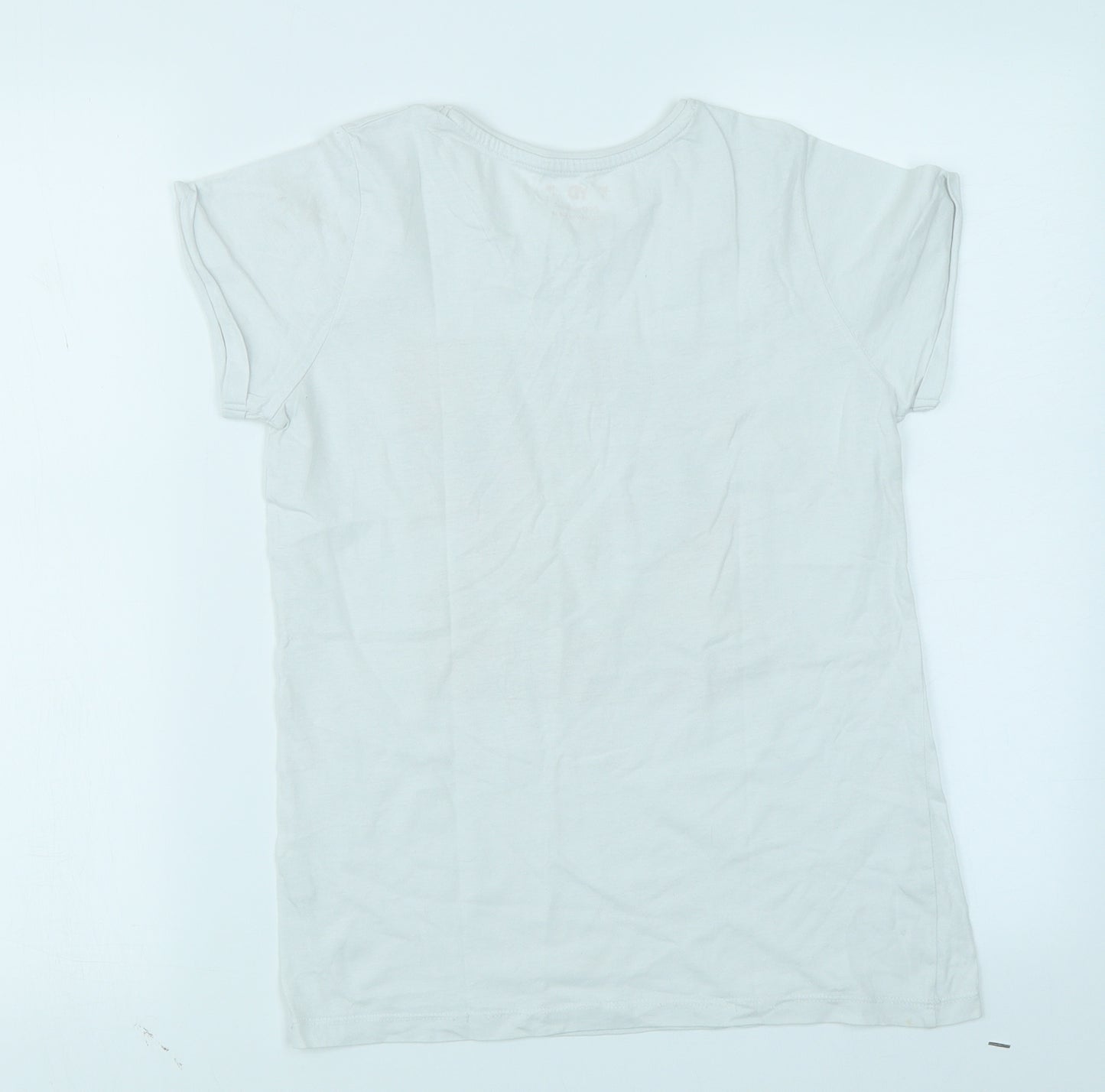 YD Girls White   Basic T-Shirt Size 12-13 Years