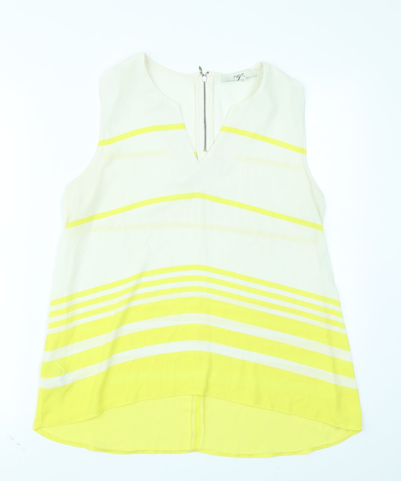 NEXT Womens Yellow Striped  Basic Blouse Size 14