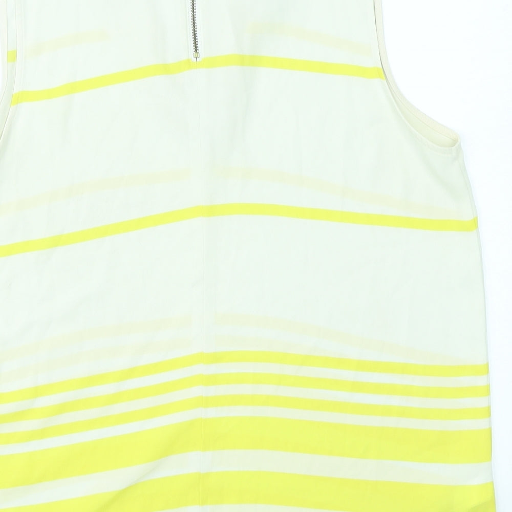 NEXT Womens Yellow Striped  Basic Blouse Size 14