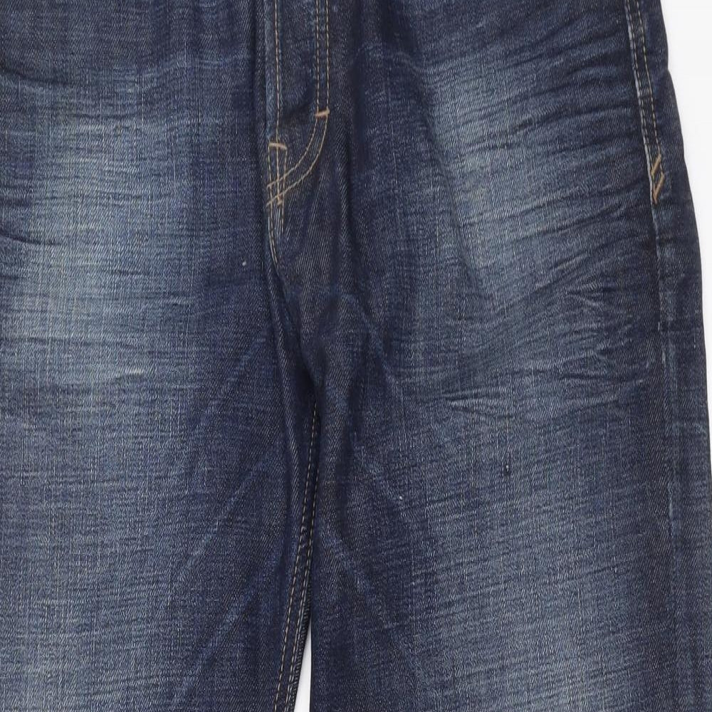Fat Face Mens Blue  Denim Bootcut Jeans Size 32 in L30 in - Bootcut