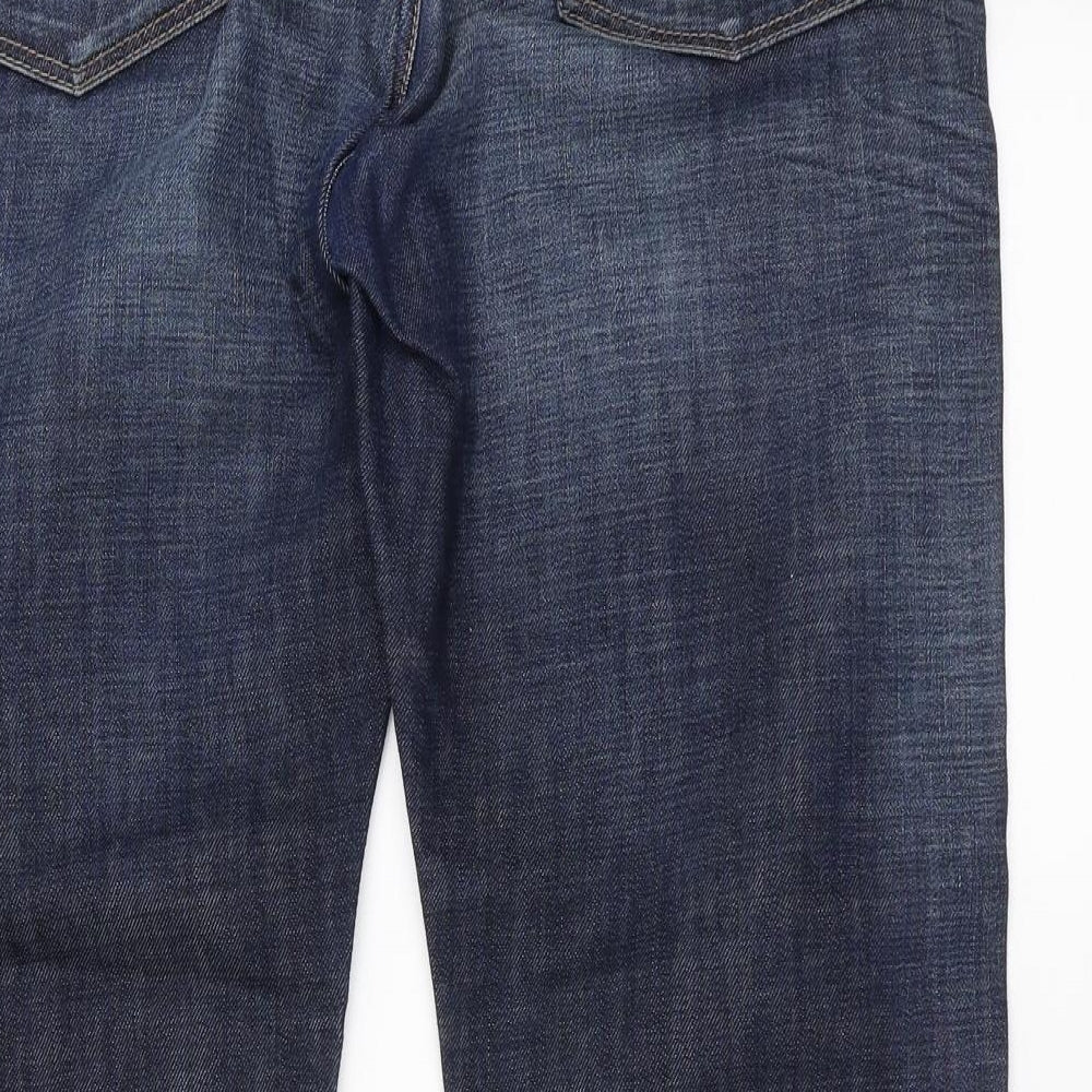 Fat Face Mens Blue  Denim Bootcut Jeans Size 32 in L30 in - Bootcut