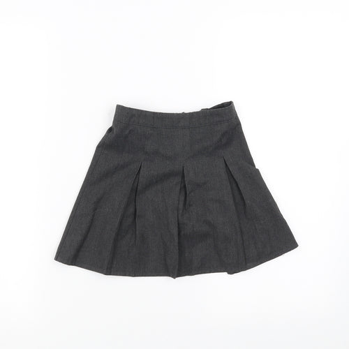 Preworn Girls Grey   A-Line Skirt Size 3-4 Years - School