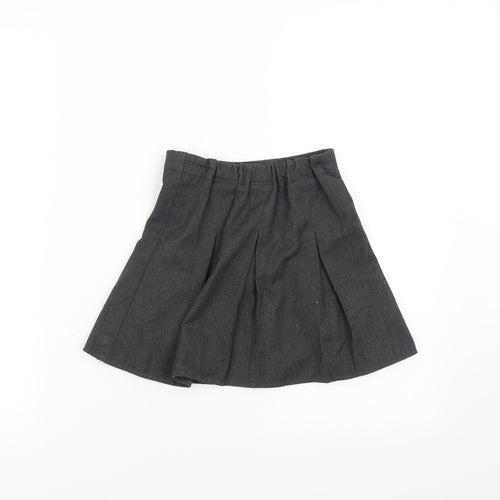 Preworn Girls Grey   A-Line Skirt Size 3-4 Years - School