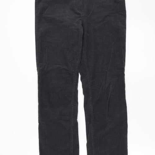 Marks and Spencer Womens Grey  Corduroy Trousers  Size 12 L29 in