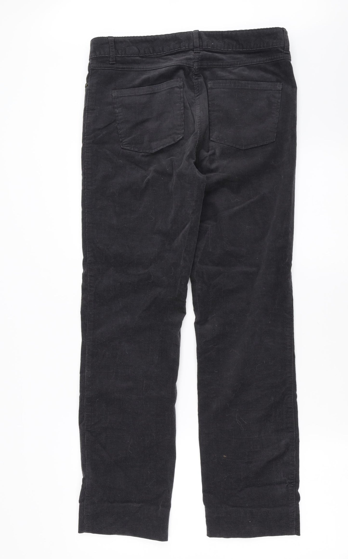 Marks and Spencer Womens Grey  Corduroy Trousers  Size 12 L29 in