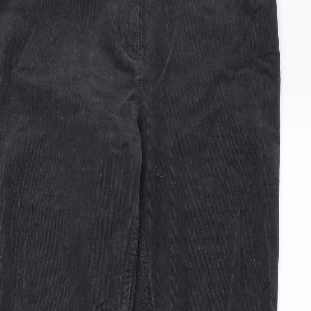 Marks and Spencer Womens Grey  Corduroy Trousers  Size 12 L29 in