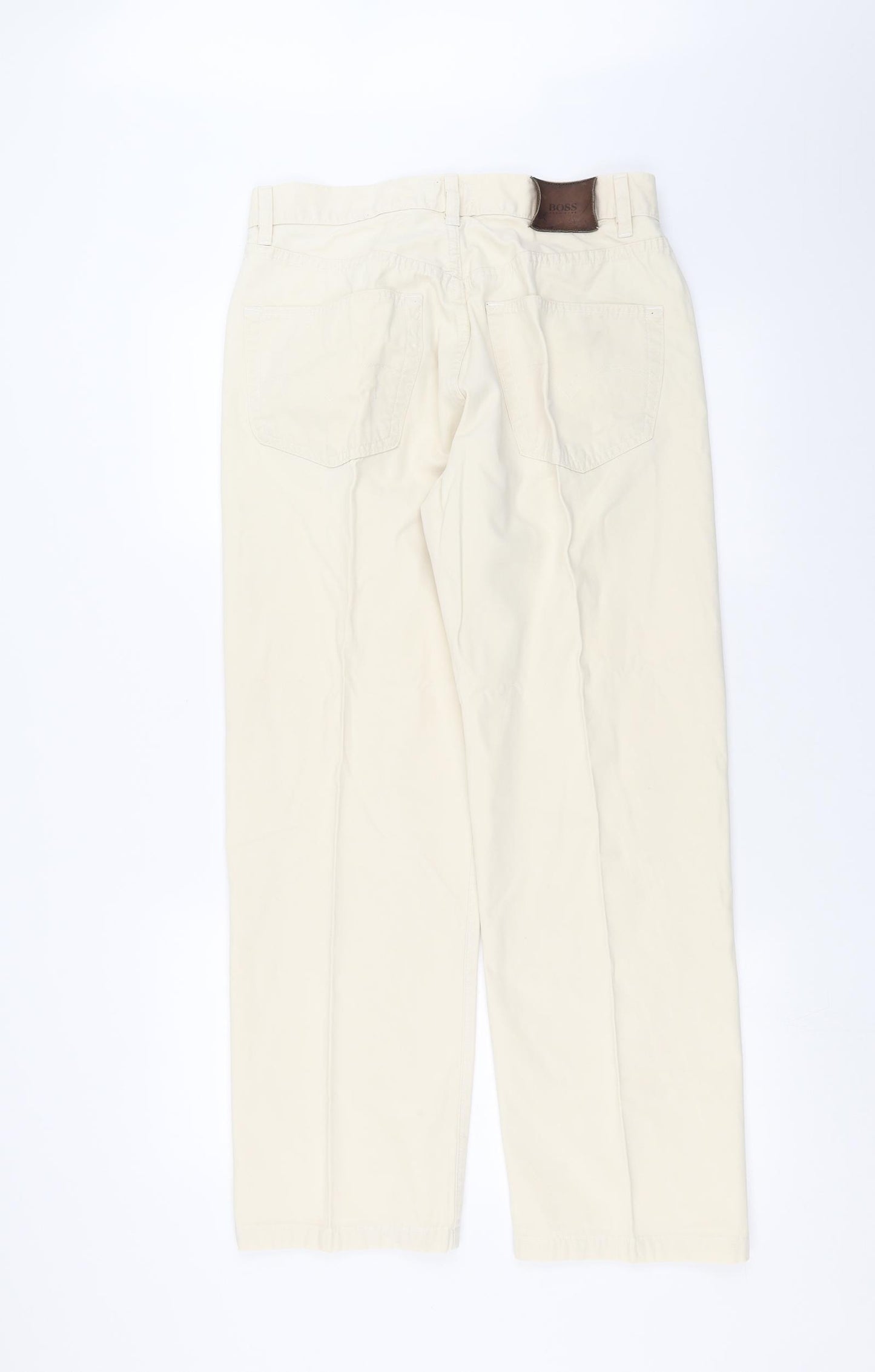 Boss Mens Beige  Denim Straight Jeans Size 32 in L29 in