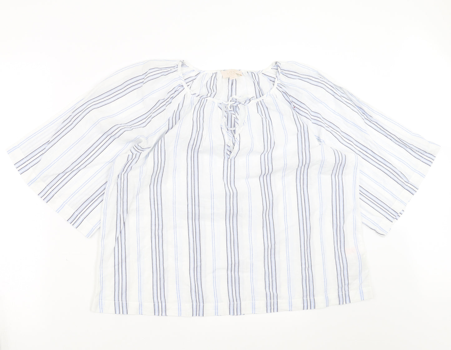 Gap Womens White Striped  Basic Blouse Size S