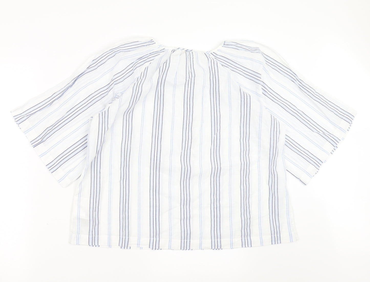 Gap Womens White Striped  Basic Blouse Size S