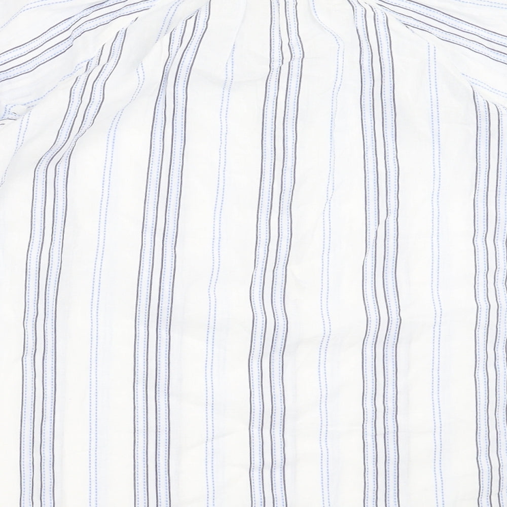 Gap Womens White Striped  Basic Blouse Size S