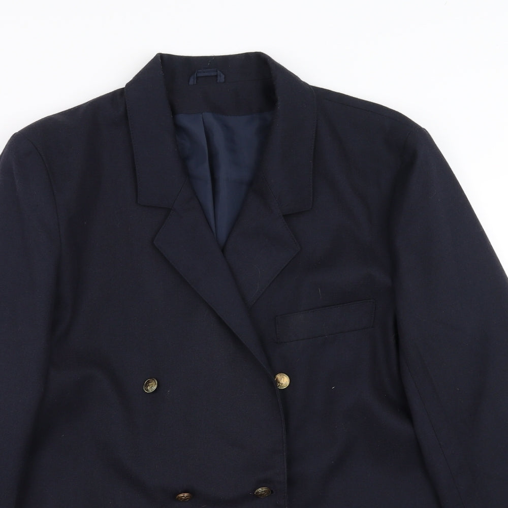 Classic Woman Womens Blue   Jacket Suit Jacket Size 16