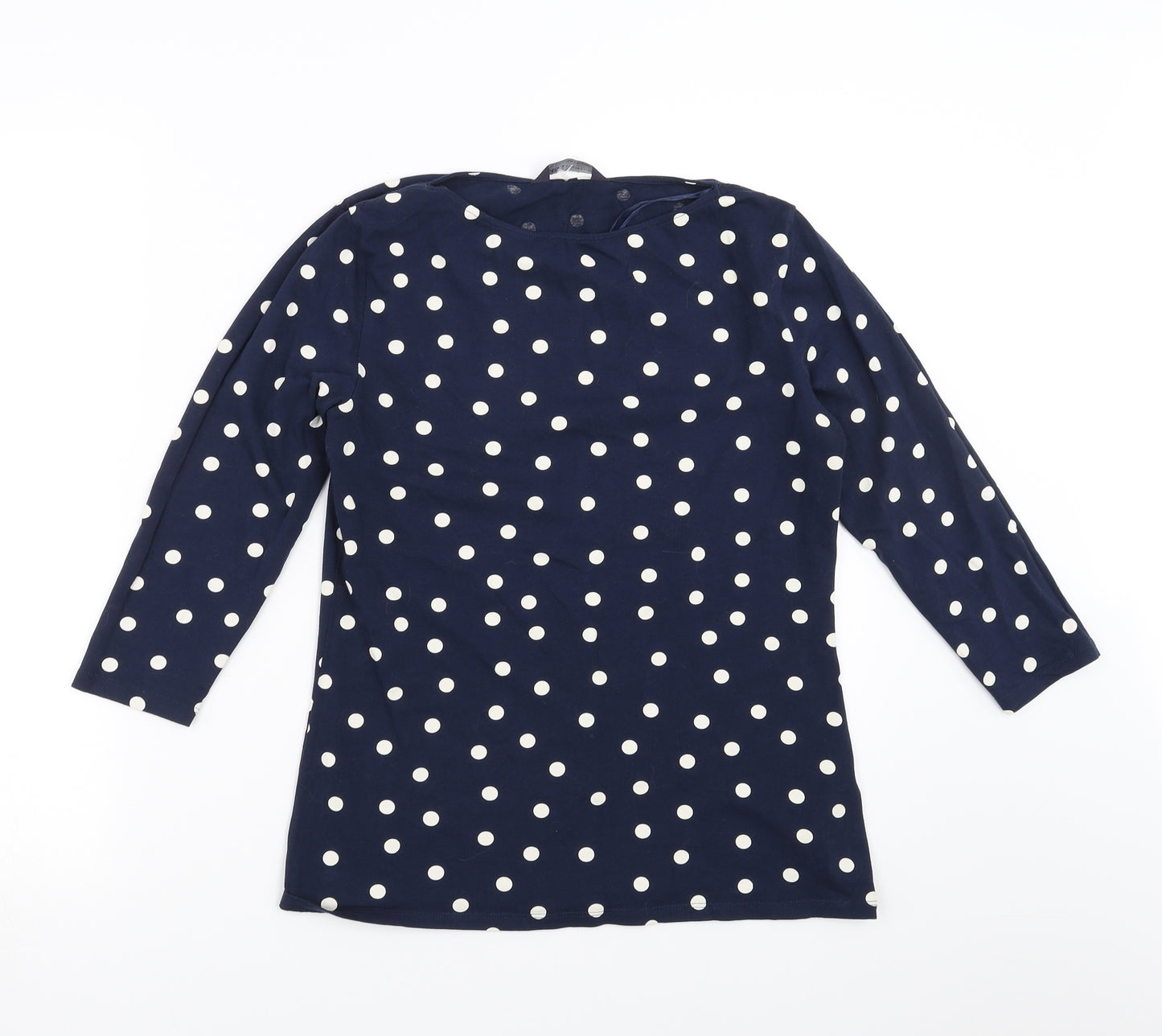 Marks and Spencer Womens Blue Polka Dot  Basic T-Shirt Size 12