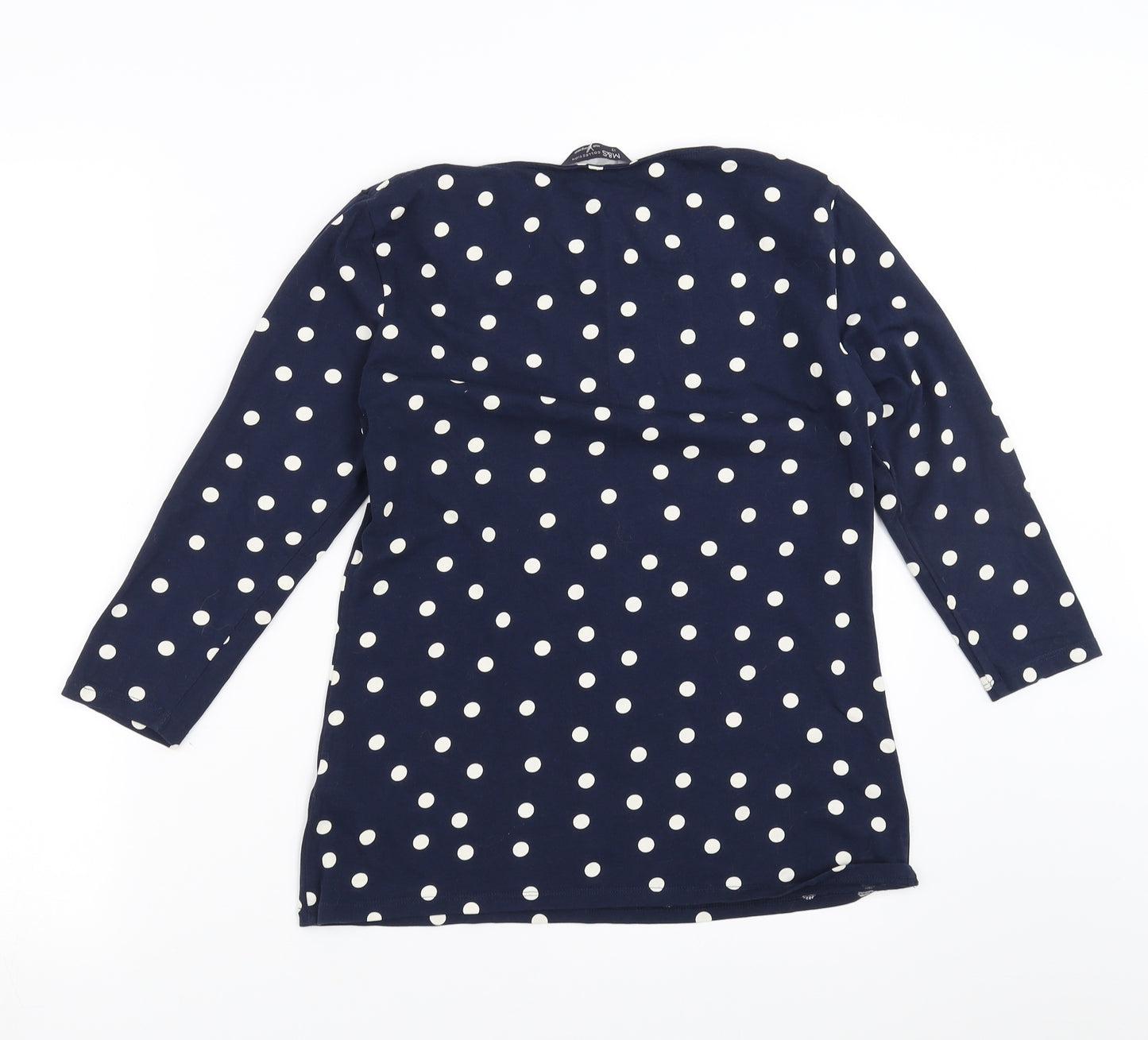 Marks and Spencer Womens Blue Polka Dot  Basic T-Shirt Size 12