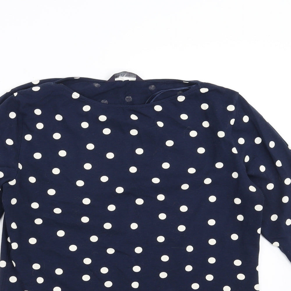 Marks and Spencer Womens Blue Polka Dot  Basic T-Shirt Size 12