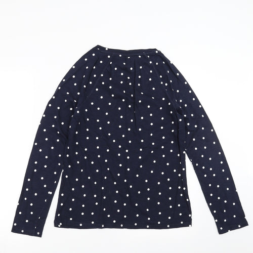 Marks and Spencer Womens Blue Polka Dot  Basic T-Shirt Size 10