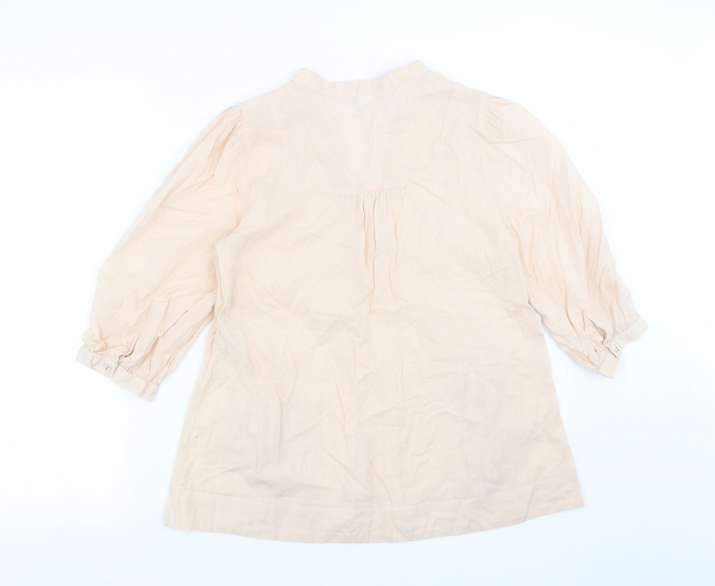 H&M Womens Orange   Basic Blouse Size 10  - Peach colour