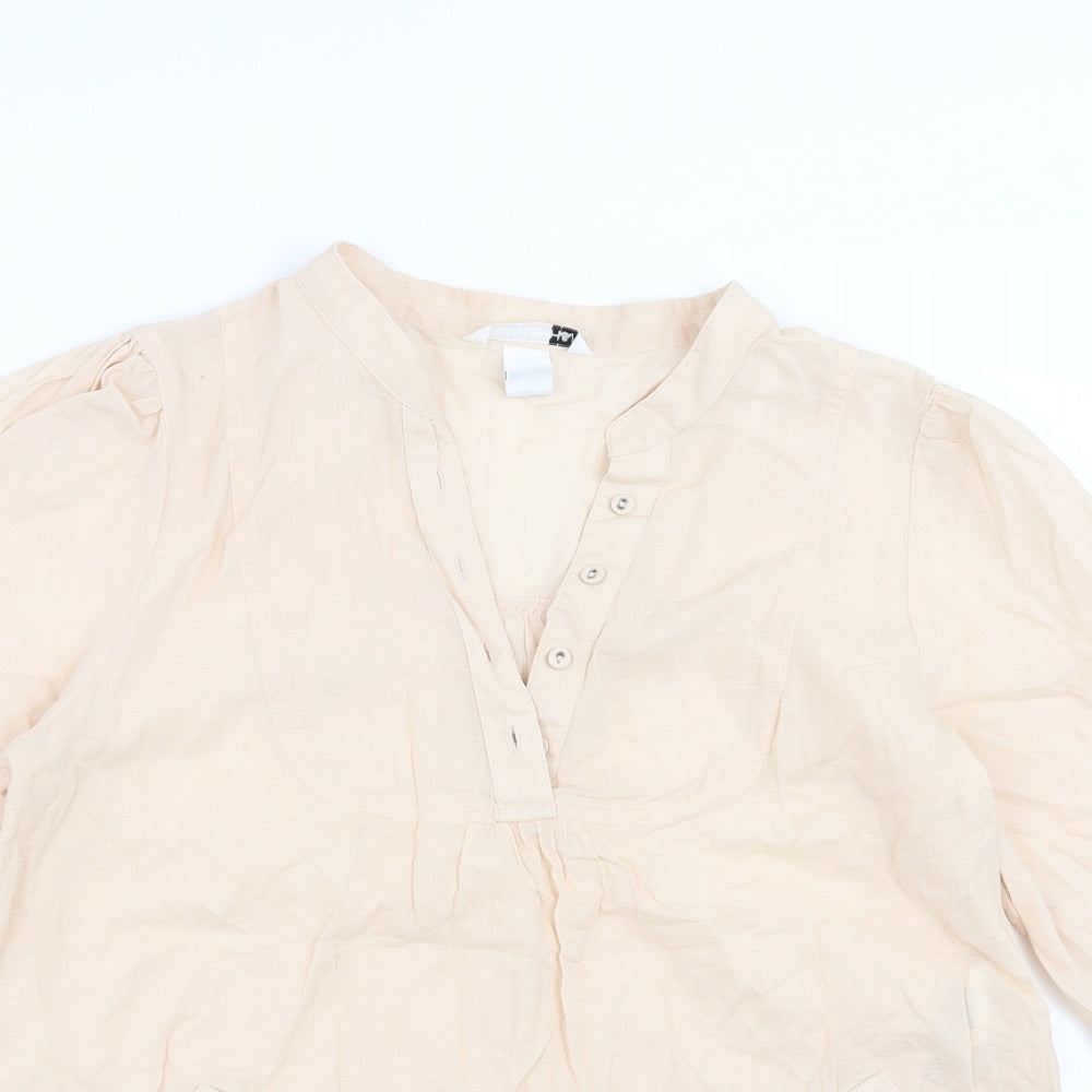 H&M Womens Orange   Basic Blouse Size 10  - Peach colour