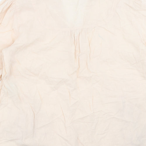 H&M Womens Orange   Basic Blouse Size 10  - Peach colour