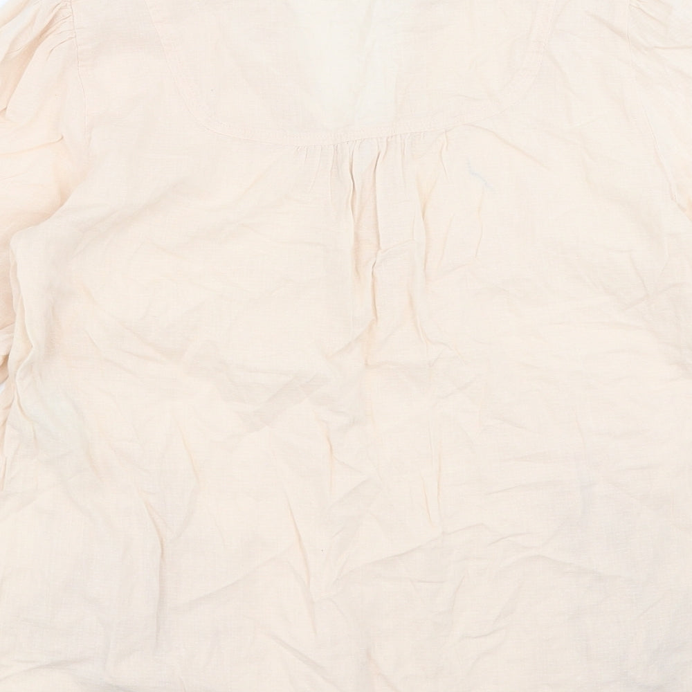 H&M Womens Orange   Basic Blouse Size 10  - Peach colour