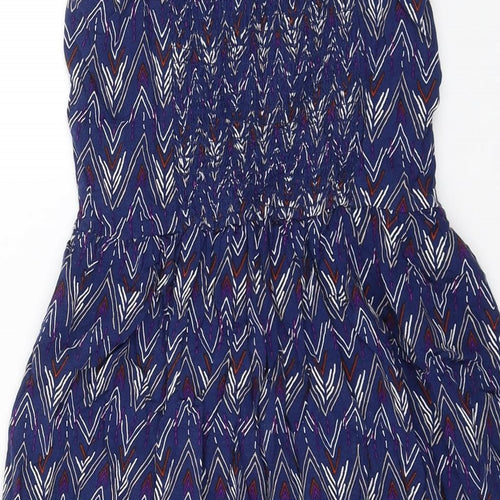 Divided by H&M Womens Blue Geometric  Fit & Flare  Size 6