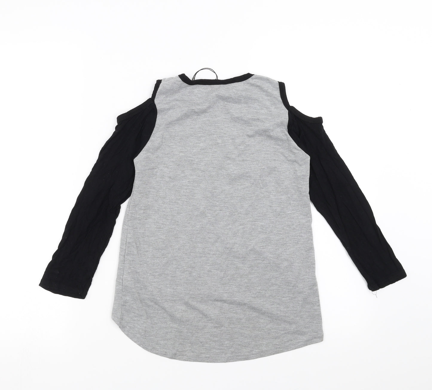 Boohoo Girls Grey   Basic T-Shirt Size 7-8 Years  - nyc