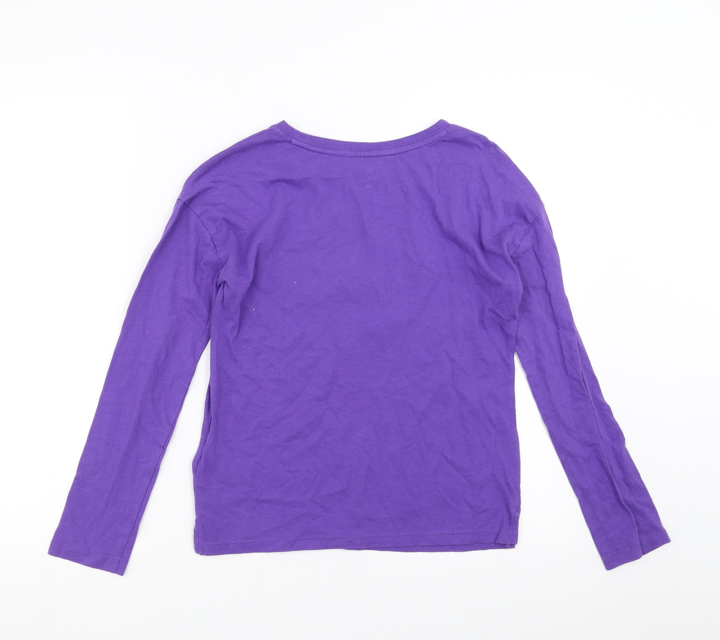 Gap Girls Purple   Basic T-Shirt Size 12-13 Years  - heart