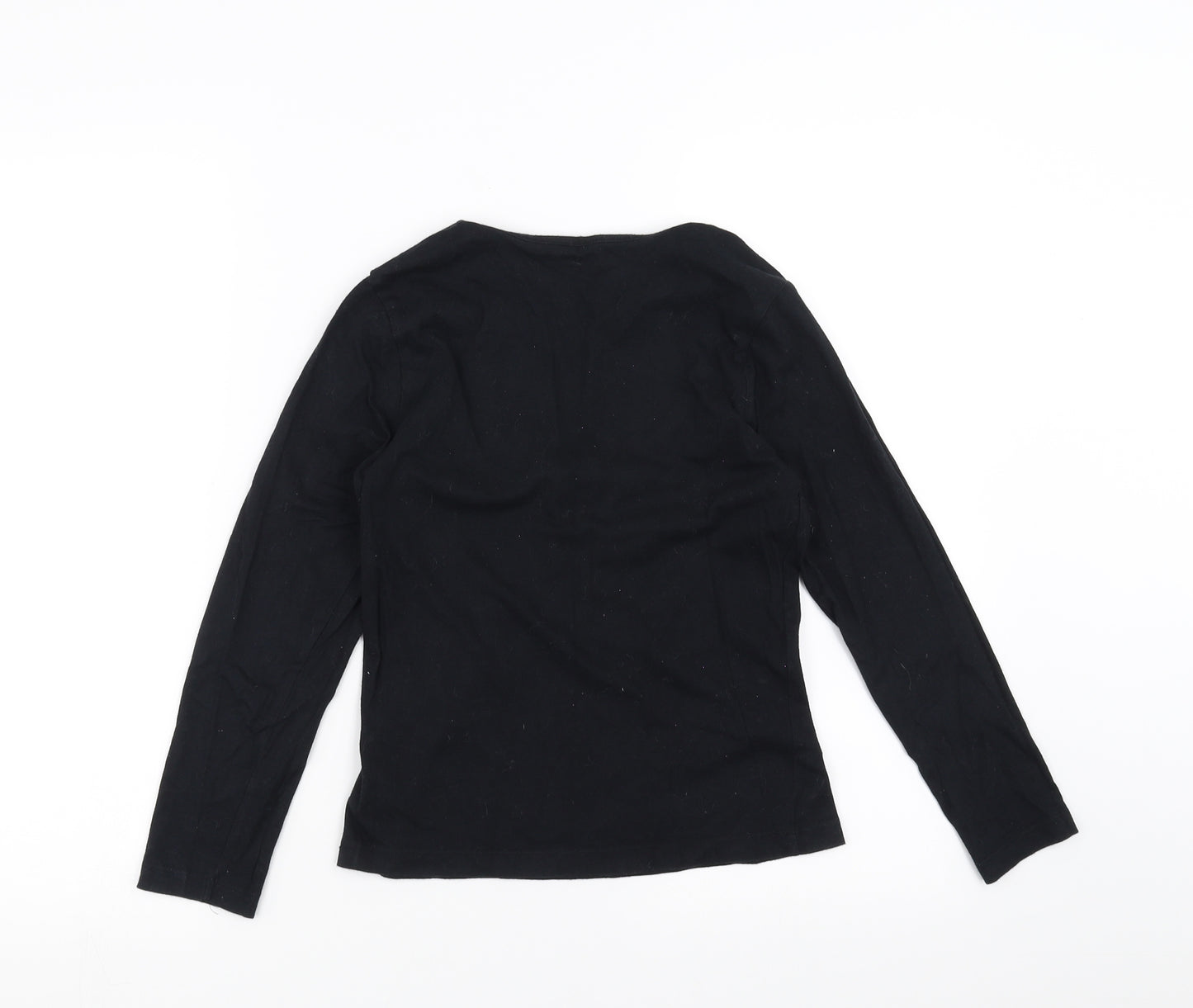 Primark Girls Black   Basic T-Shirt Size 9-10 Years  - dream big