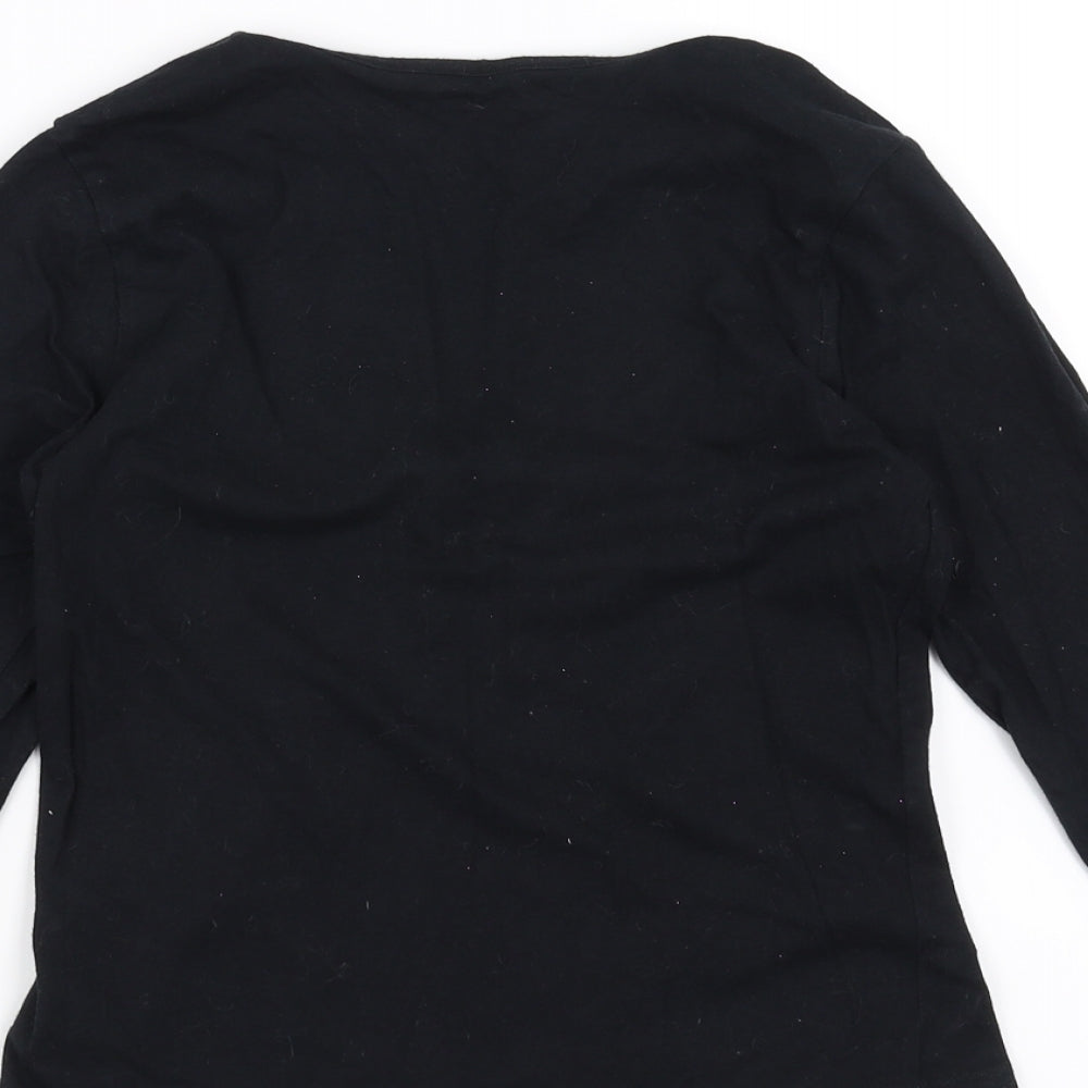 Primark Girls Black   Basic T-Shirt Size 9-10 Years  - dream big