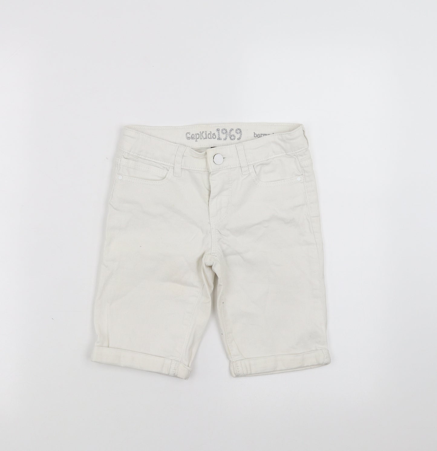 Gap Boys White  Denim Bermuda Shorts Size 7 Years