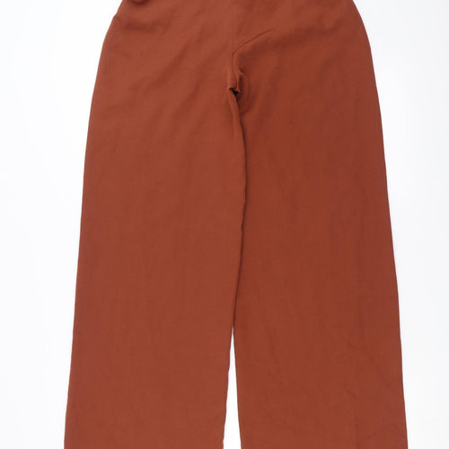 PRETTYLITTLETHING Womens Brown   Trousers  Size 10 L34 in - tie side detail