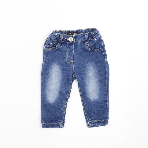 Primark Girls Blue  Denim  Jeans Size 6-9 Months