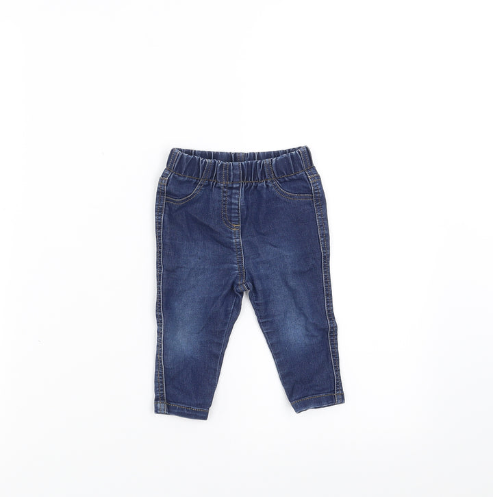Matalan Girls Blue Denim Jeans Size 6-9 Months